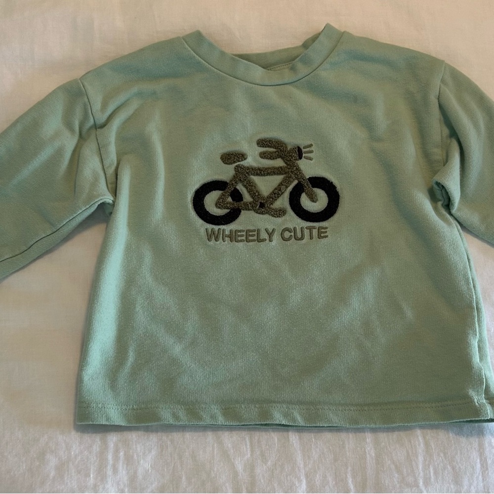 Cat & Jack 'Wheely Cute' Long Sleeve Shirt - Light Green